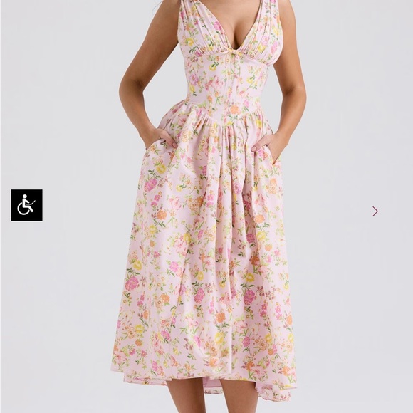 House of CB Emmeline floral midi dress - Picture 2 of 3